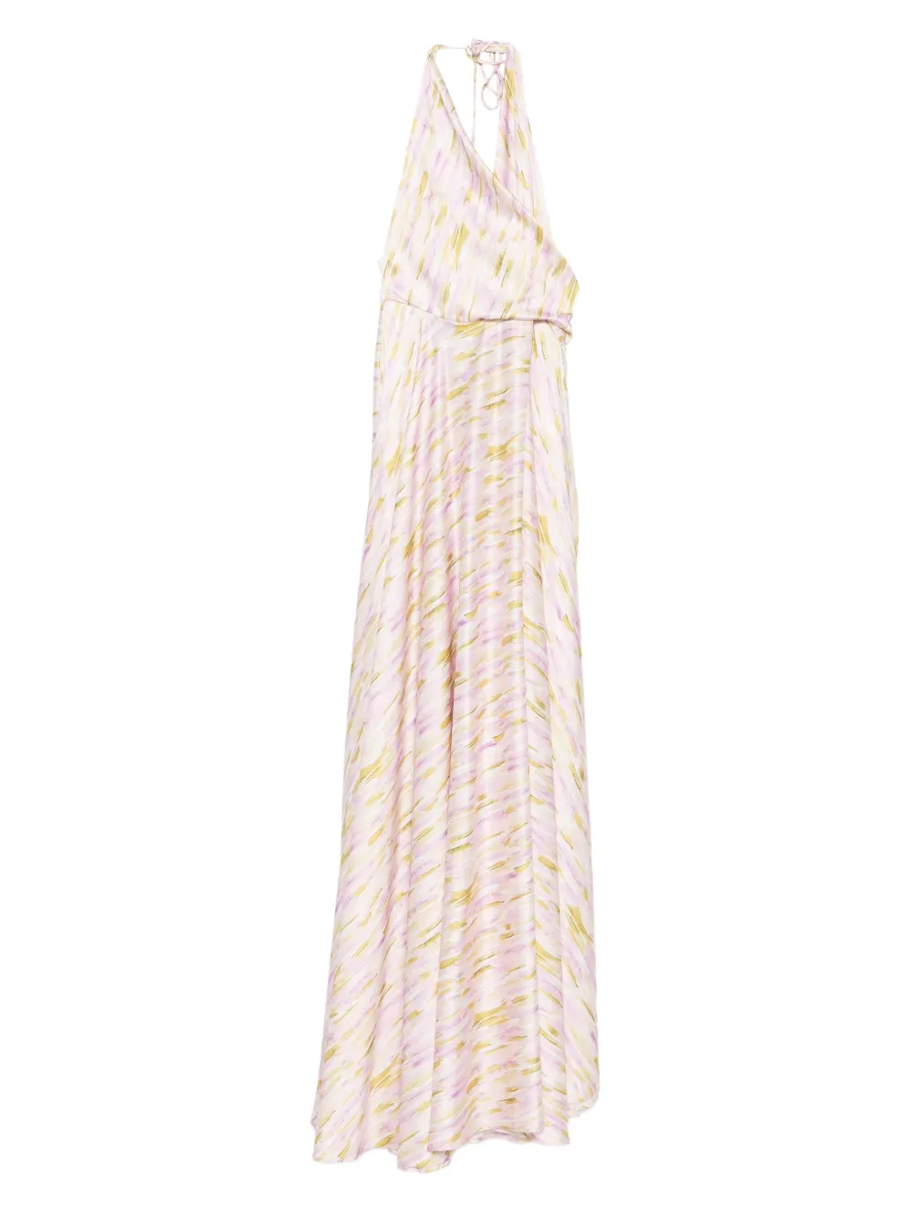 GIADA CURTI Abito lungo con scollo all'americana - Rosa