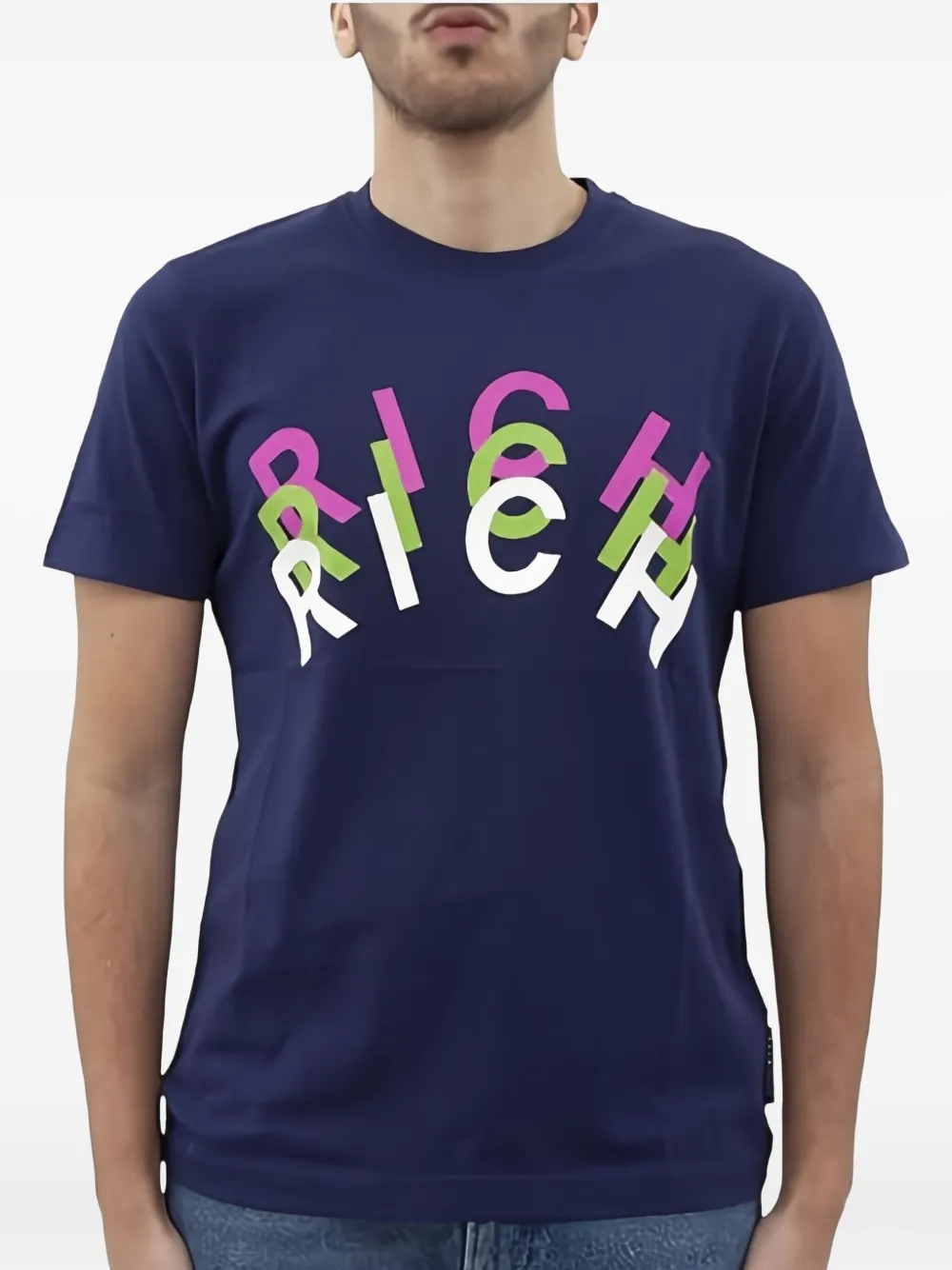 John Richmond logo-print T-shirt Blauw