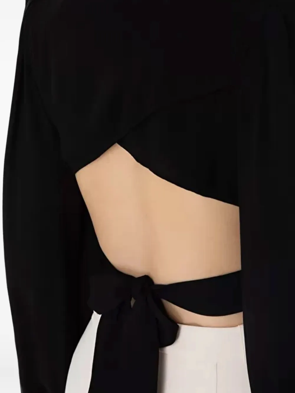 Elisabetta Franchi chain-embellished open-back top Zwart