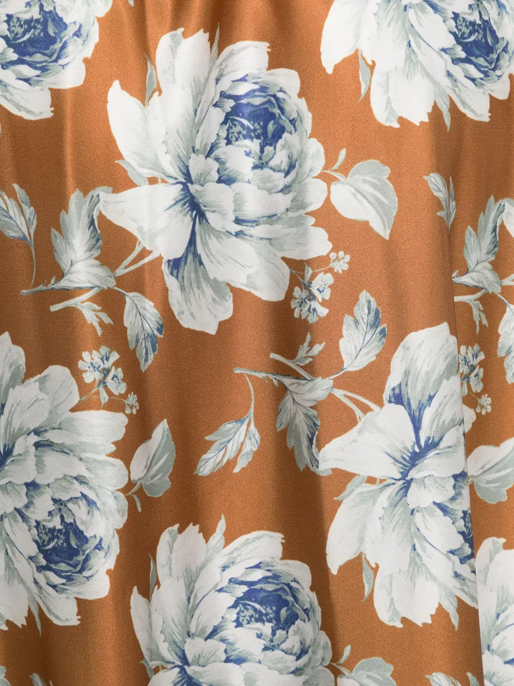  Giada Curti Off-shoulder Floral-print Dress - Brown 