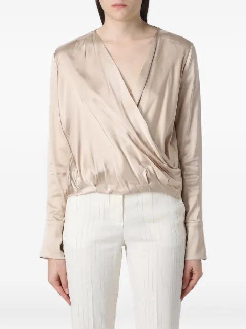 kaos wrap-effect top
