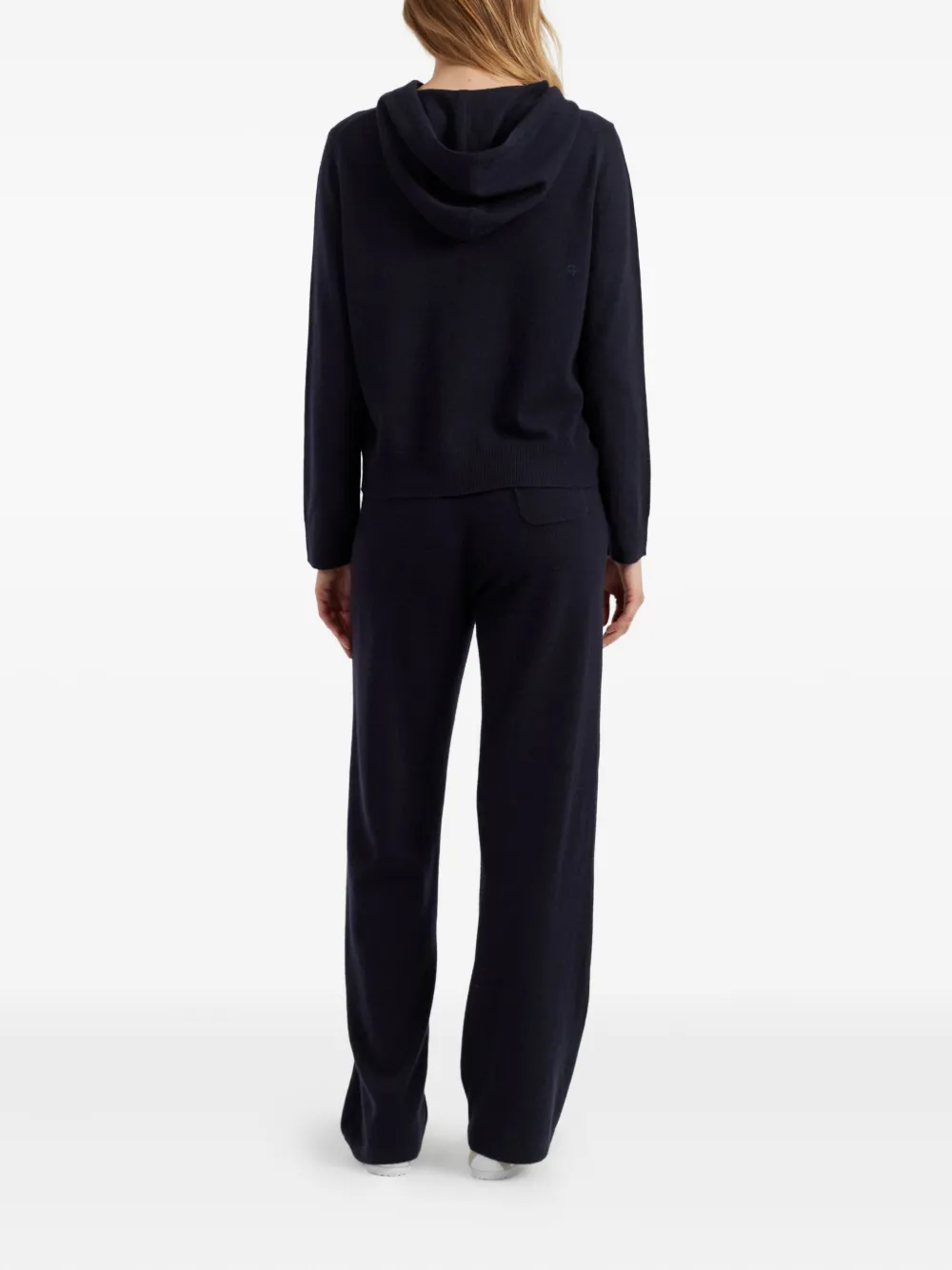 Chinti & Parker Zip-up Cashmere Hoodie In Blue