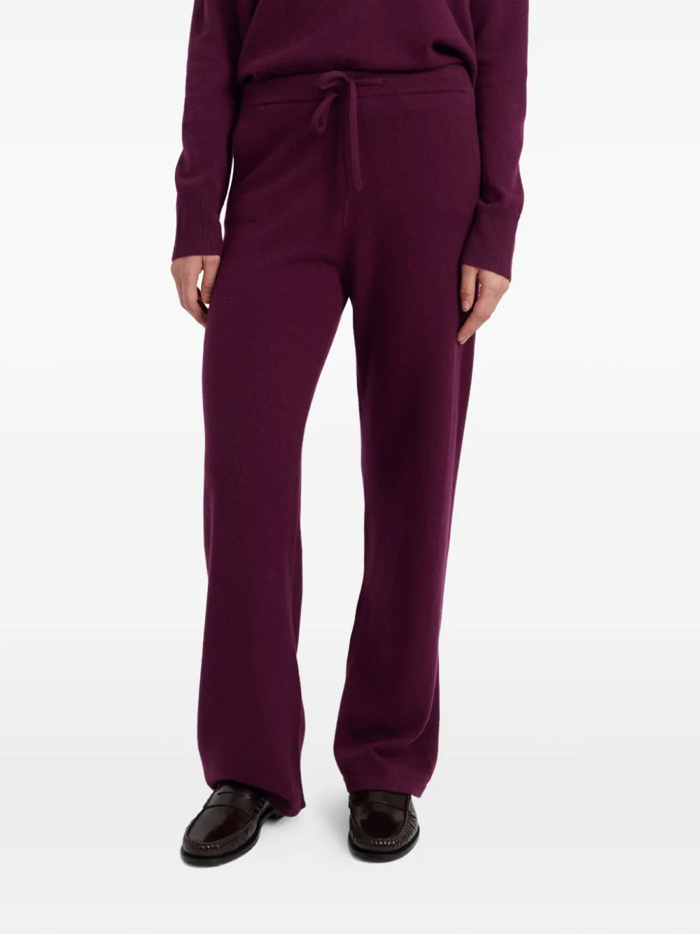 Chinti & Parker Knitted Straight Trousers In Purple