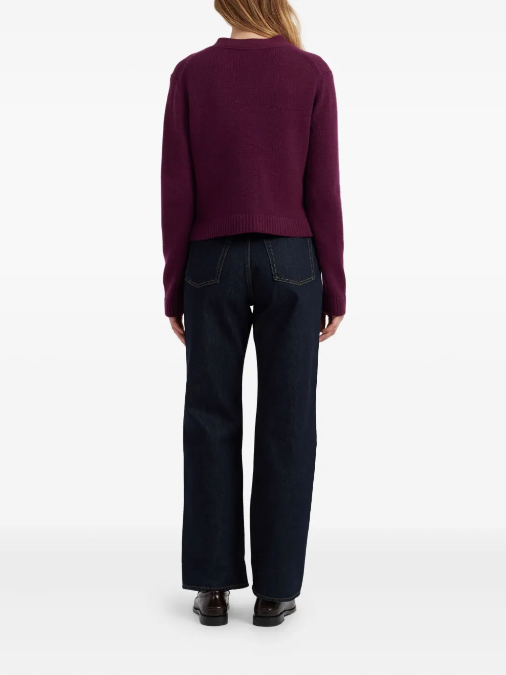 Chinti & Parker Pure Cashmere Cardigan In Purple