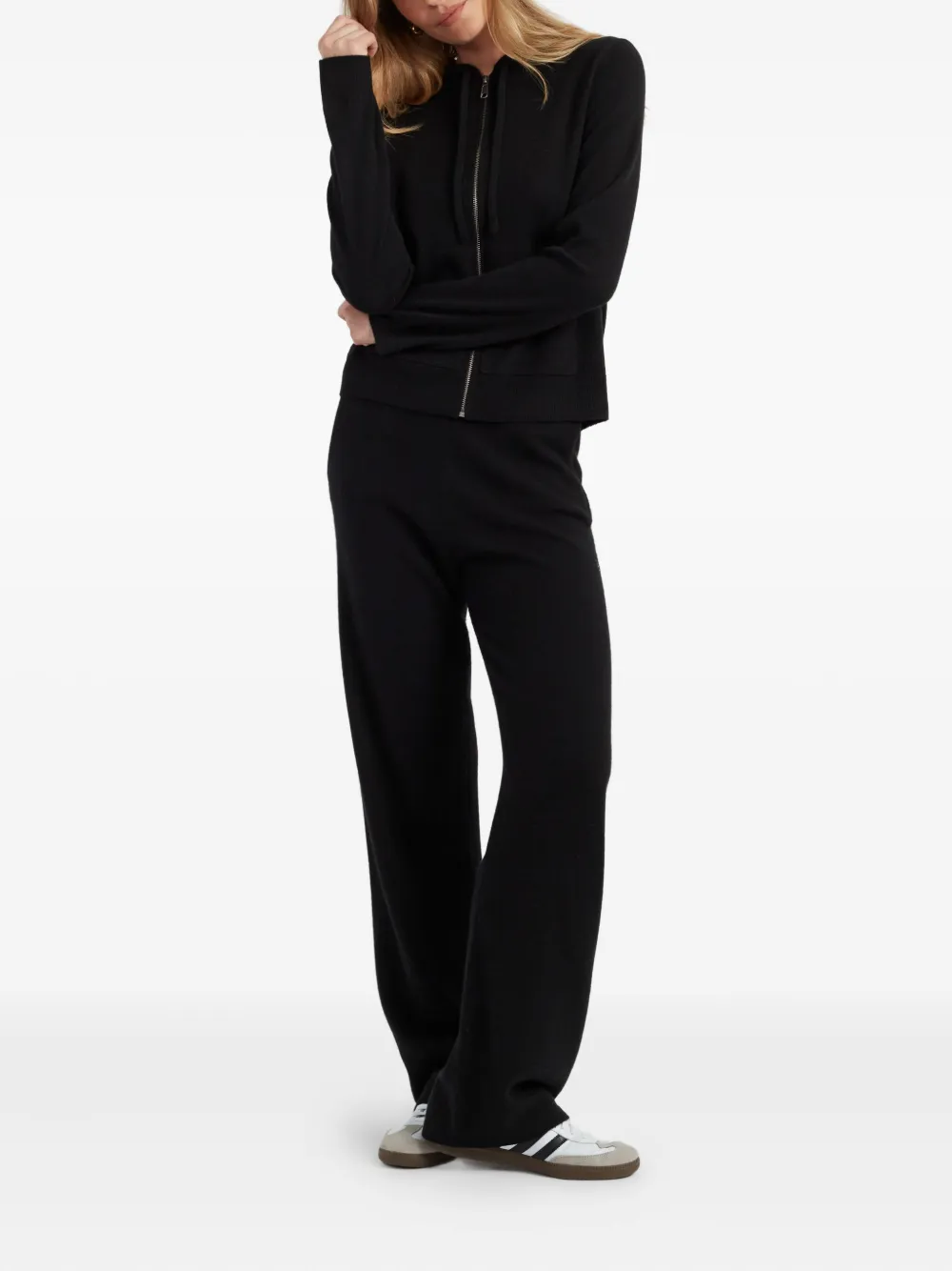 Chinti & Parker Kasjmier hoodie met rits - Zwart