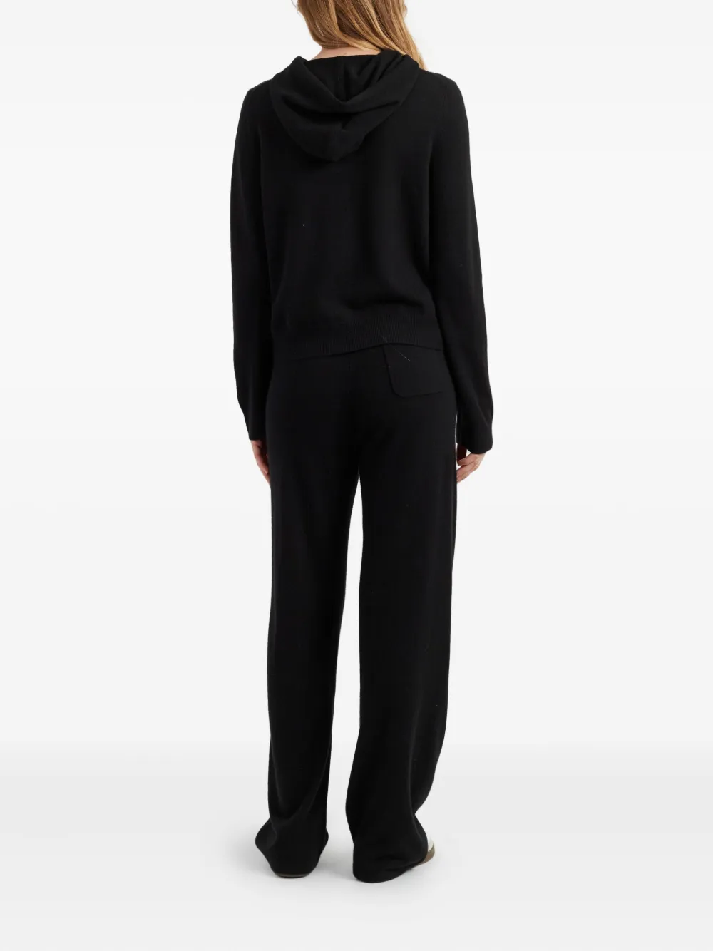 Chinti & Parker Cashmere Zip Hoodie In Black