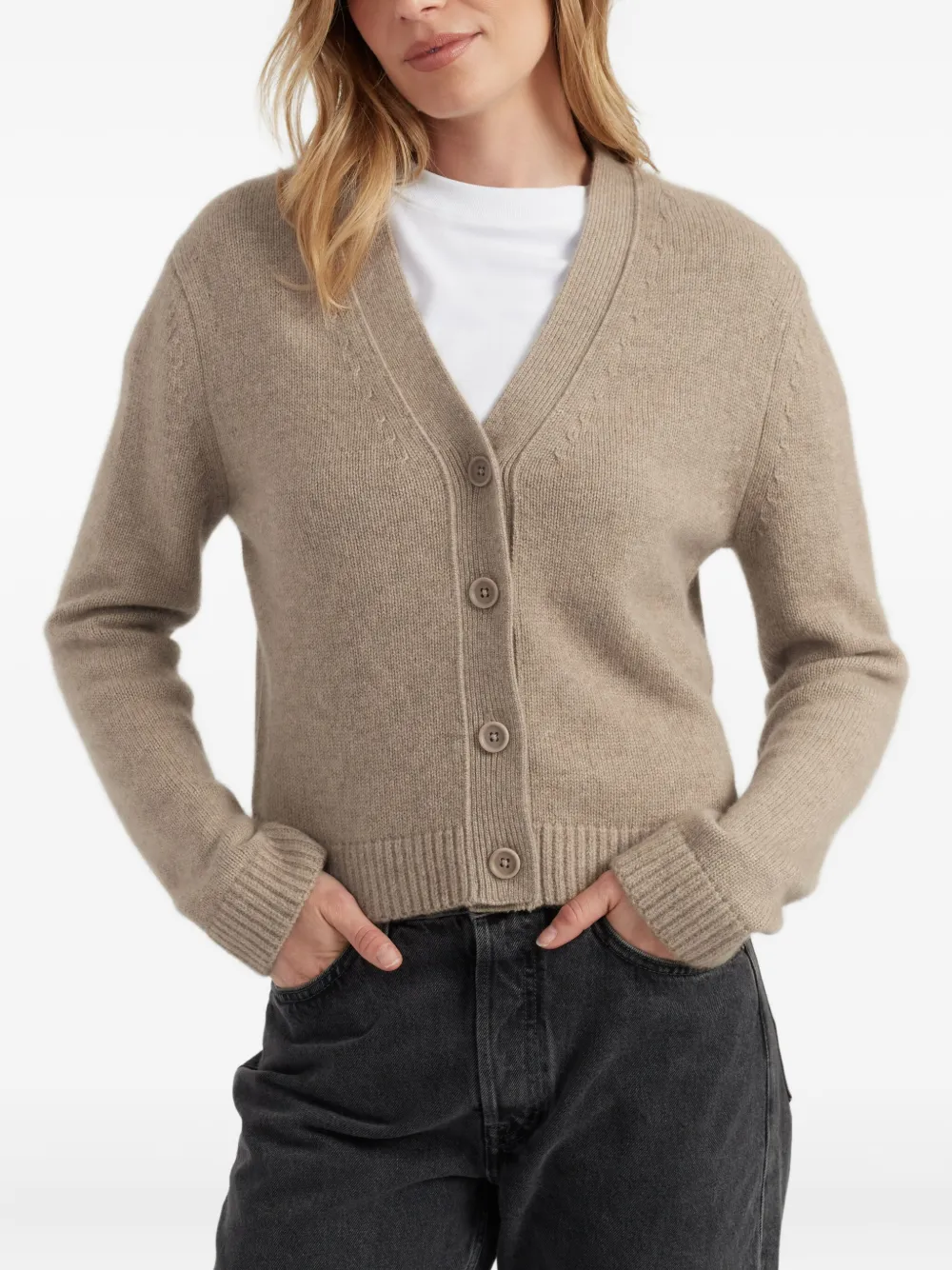 Chinti & Parker V-neck Cashmere Cardigan In Neutral