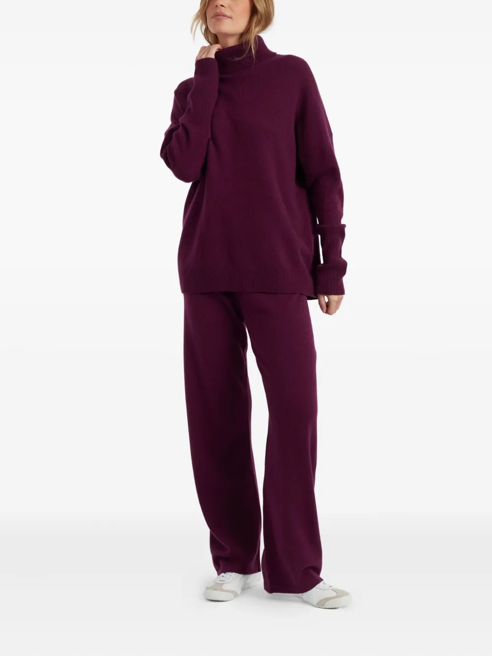 Chinti & Parker Turtleneck Cashmere Sweater In Purple