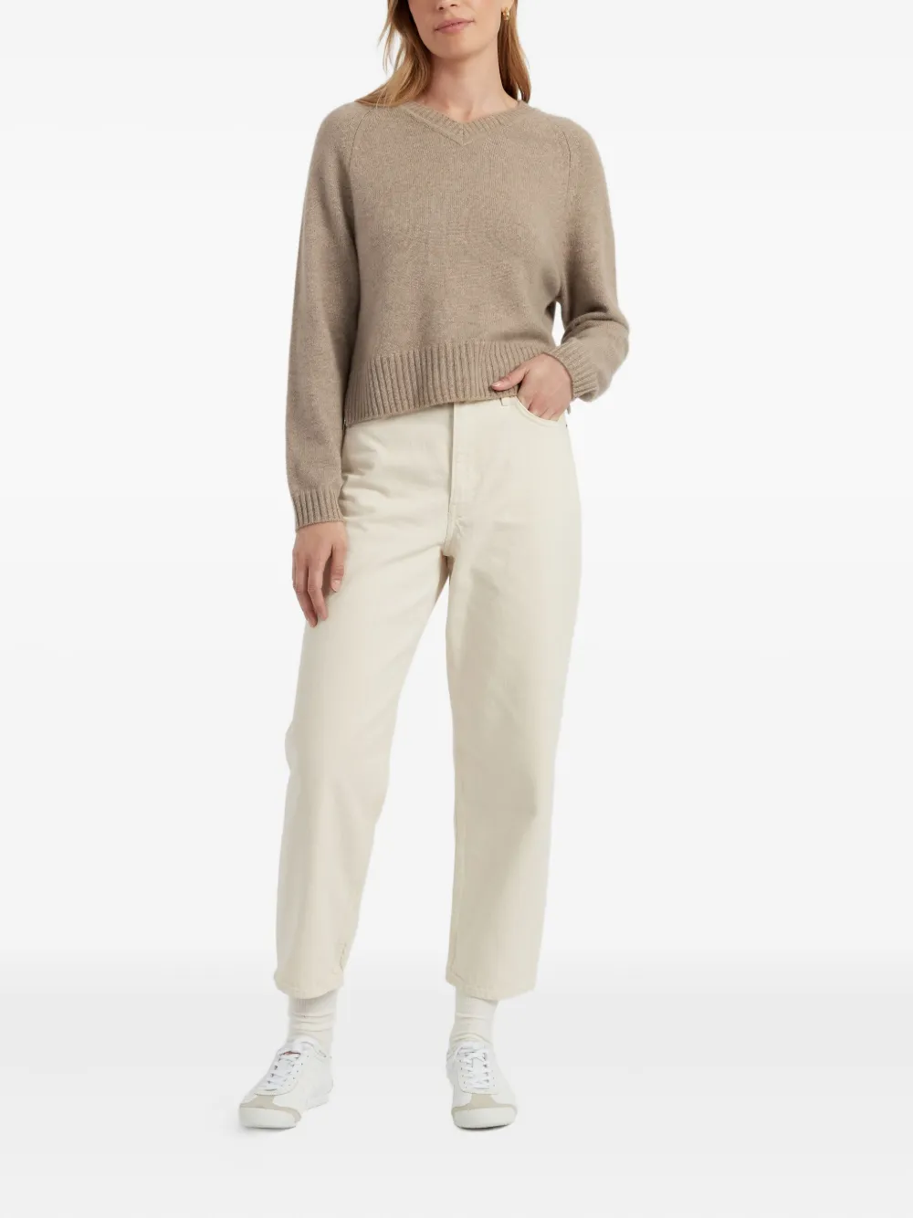 Chinti & Parker V-neck Cashmere Sweater In Brown