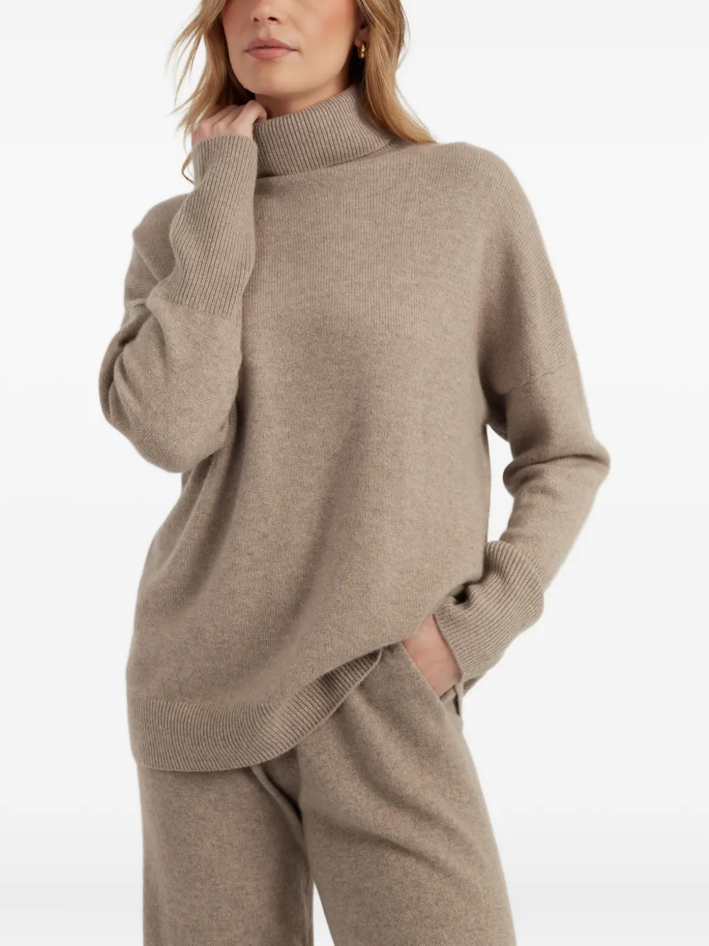 Chinti & Parker Turtleneck Sweater In Brown