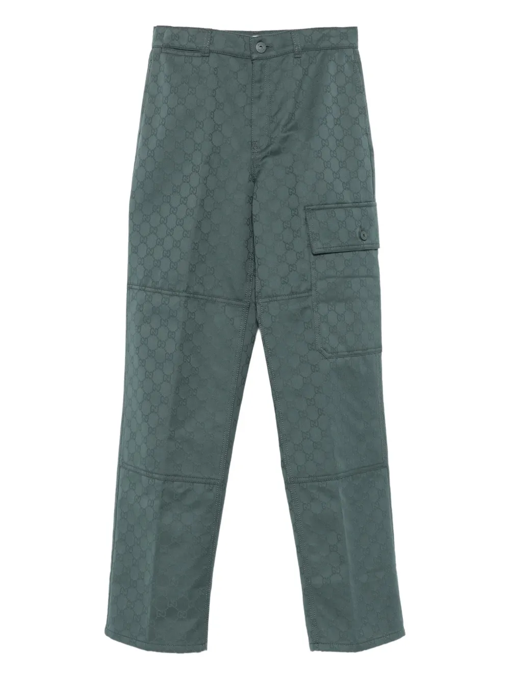 Gucci Kids Broek met monogram en zak Blauw