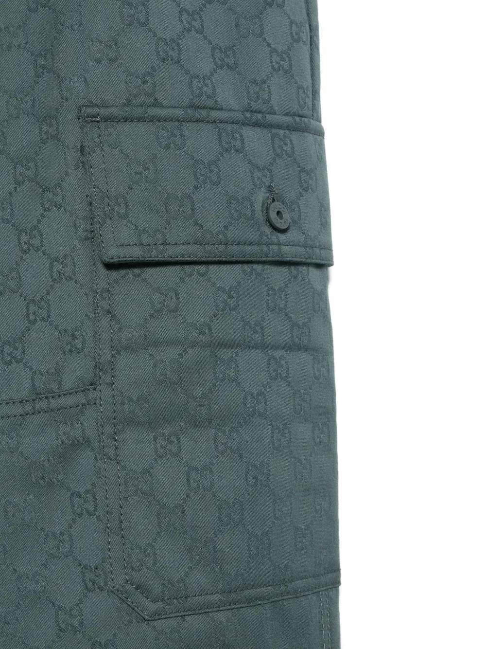 Gucci Kids Broek met monogram en zak Blauw