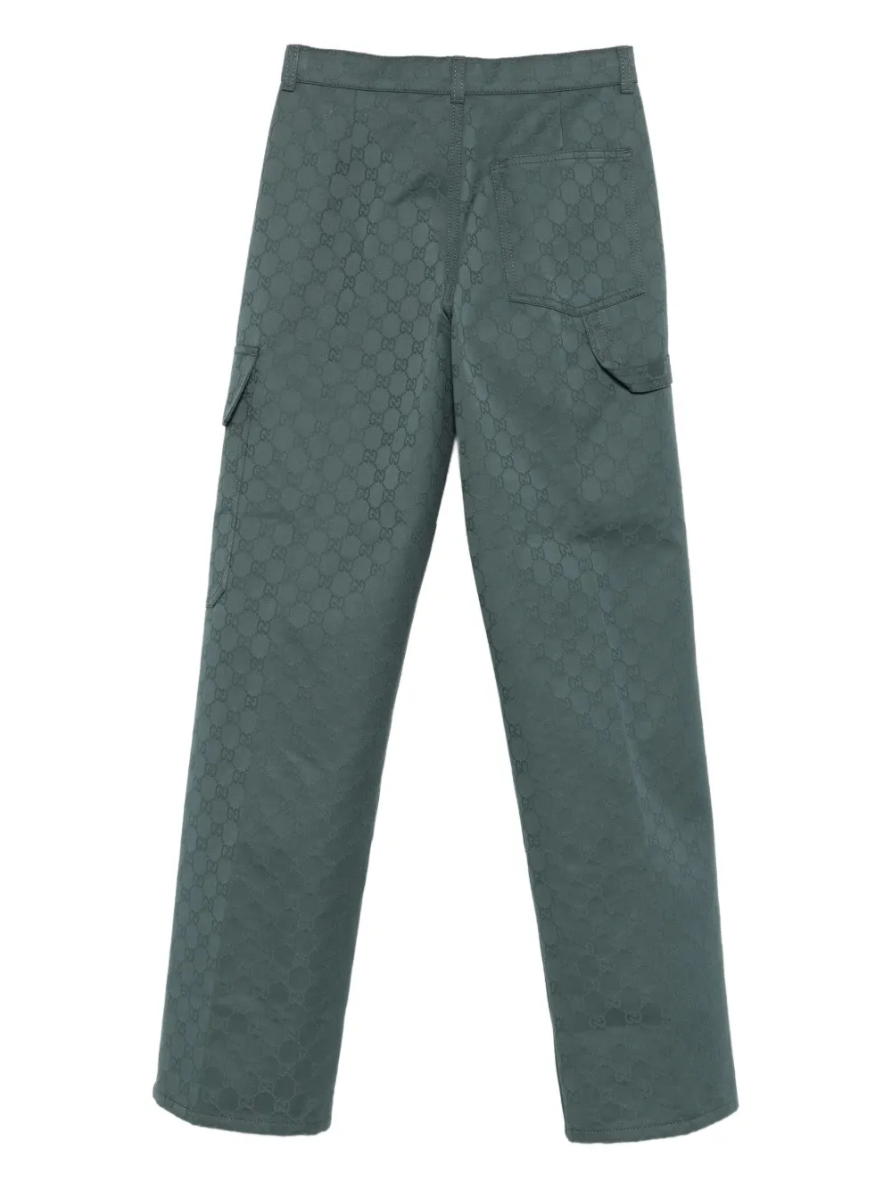 Gucci Kids Broek met monogram en zak Blauw