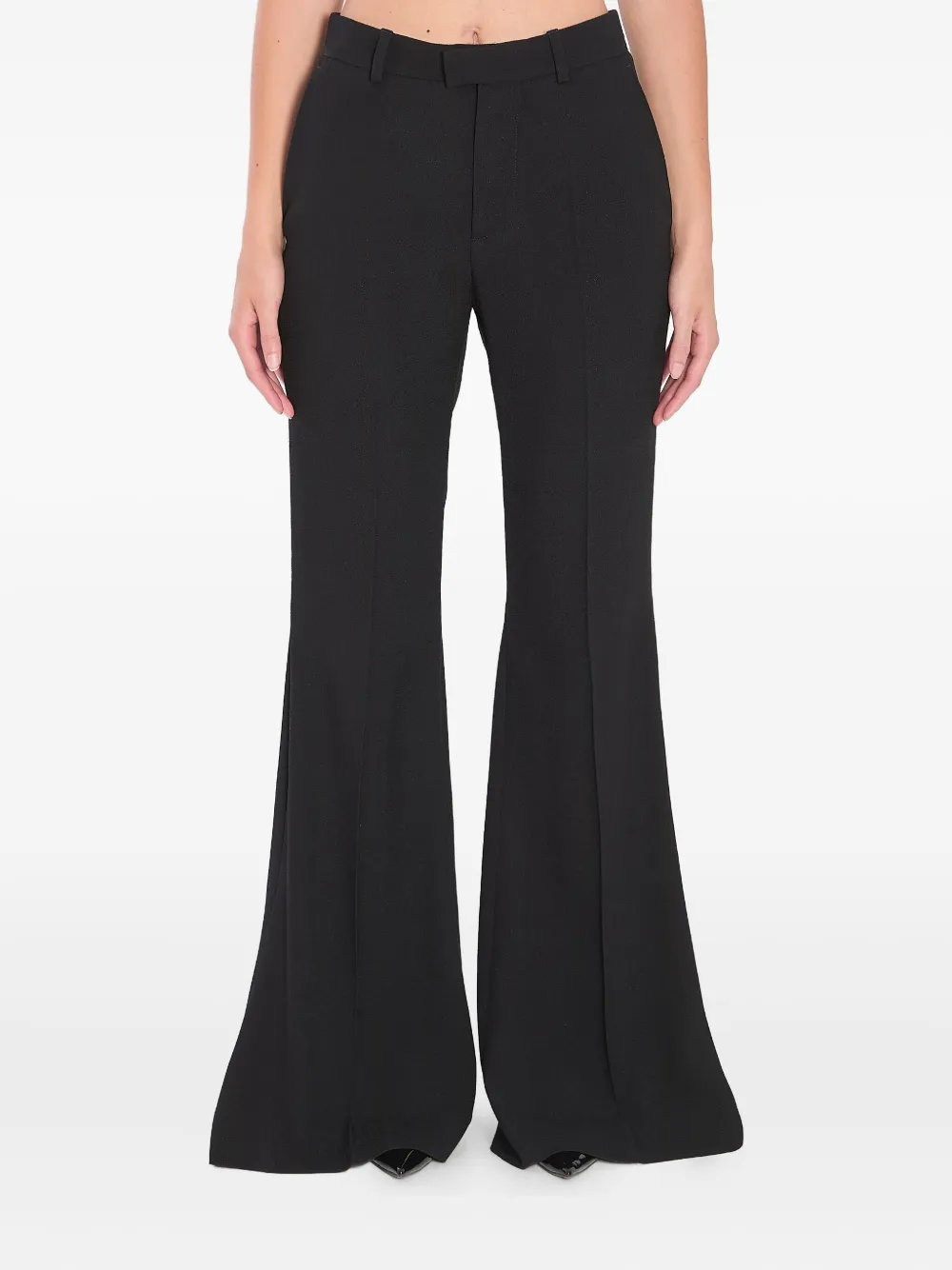 Balenciaga Katoenen flared broek Zwart