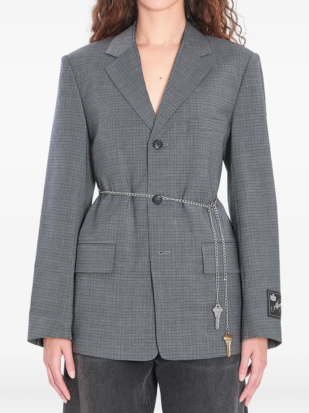 Alexander Wang Afneembare blazer met schakelketting Grijs