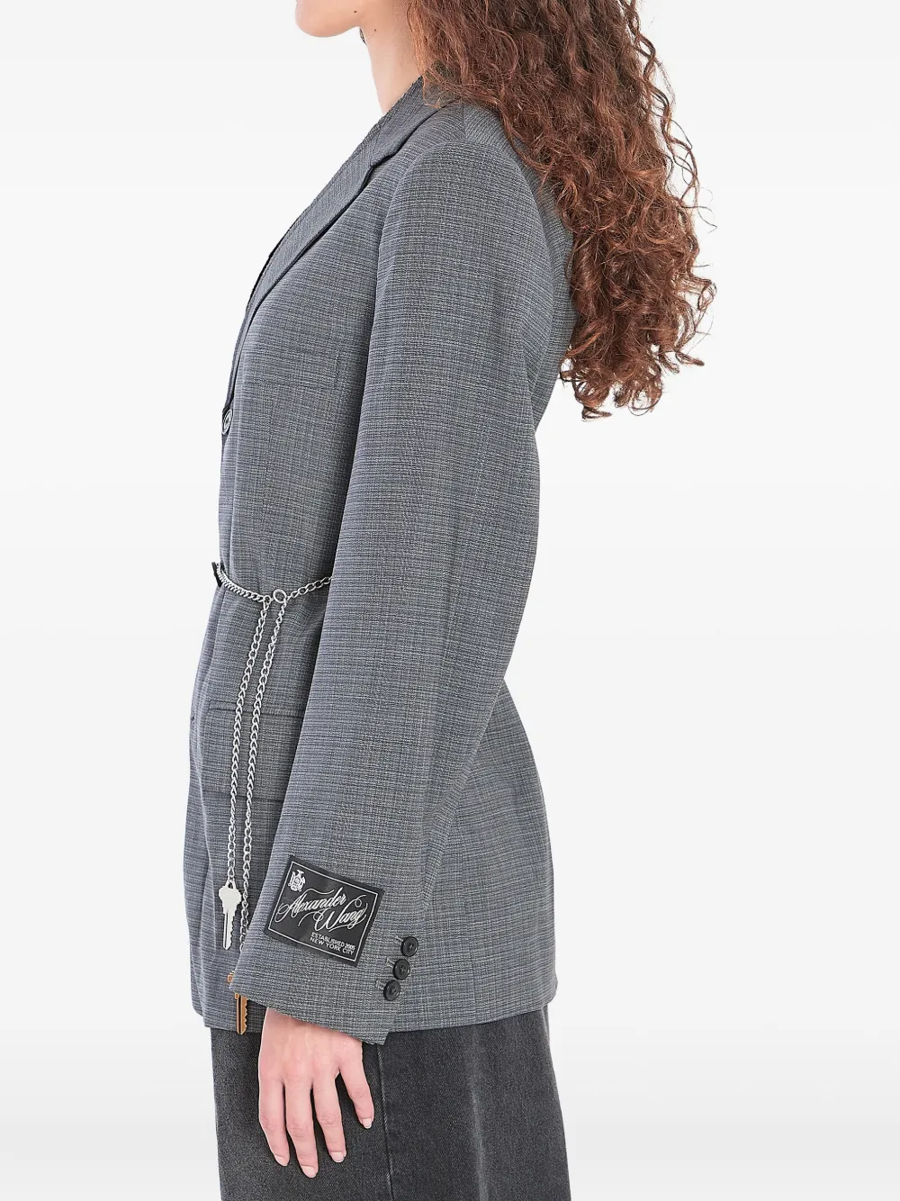 Alexander Wang Afneembare blazer met schakelketting Grijs