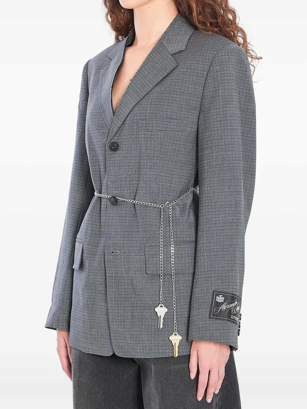 Alexander Wang Afneembare blazer met schakelketting Grijs