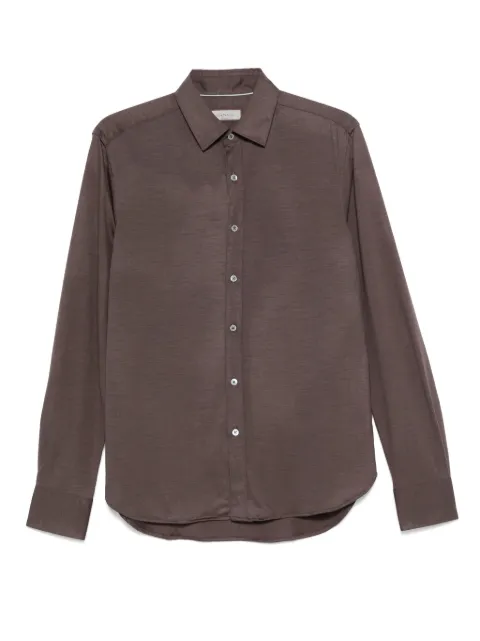 Canali long-sleeve wool shirt