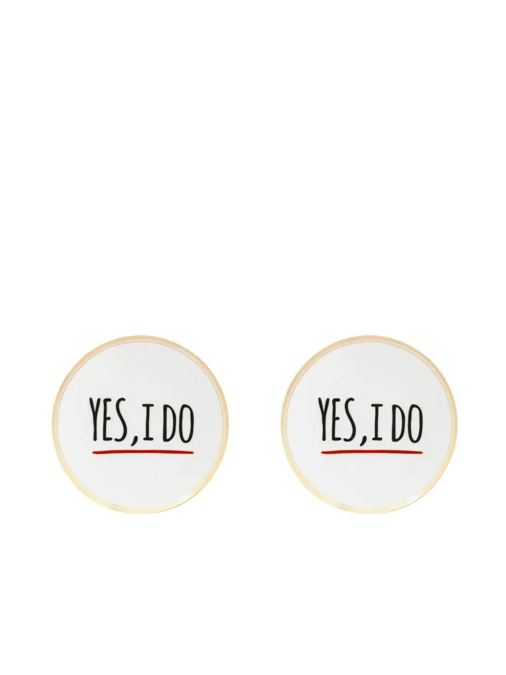 Bitossi Home Yes I Do Plates (set Of Two) In Multi