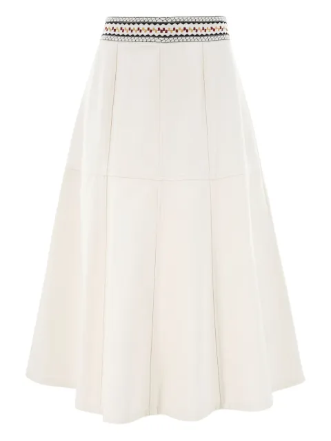 Christy Lynn Solange embroidered midi skirt