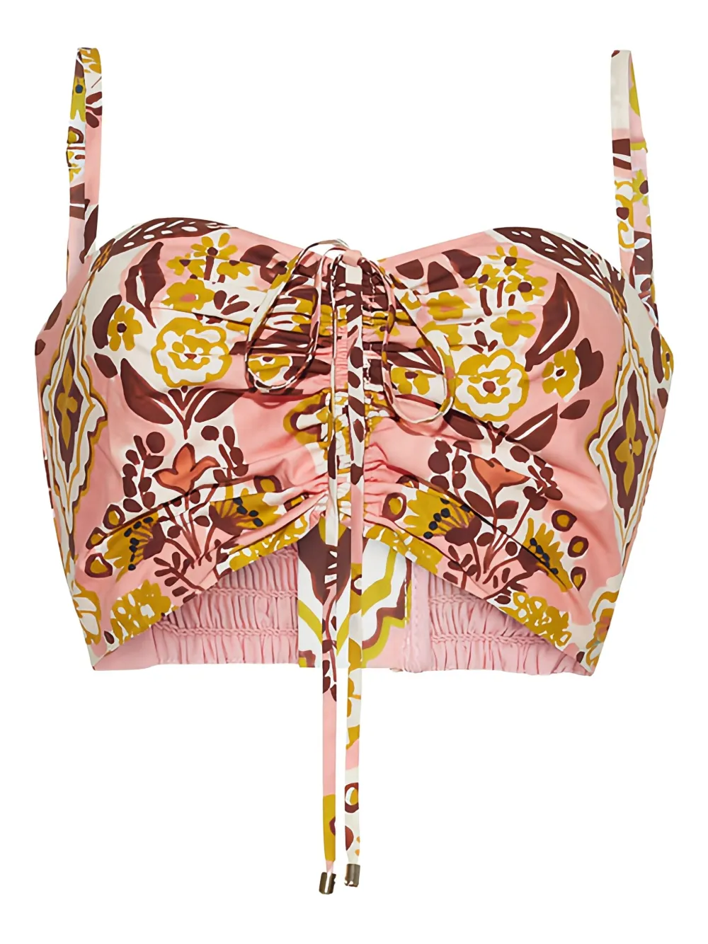 Cara Cara Maidstone floral-print drawstring top - Rosa
