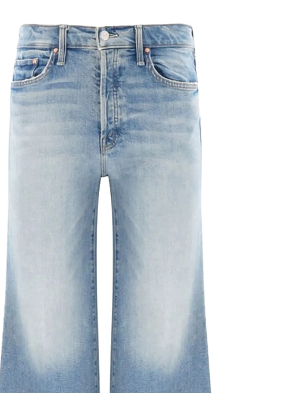 MOTHER Lil Tomcat Roller jeans met wijde pijpen - Blauw