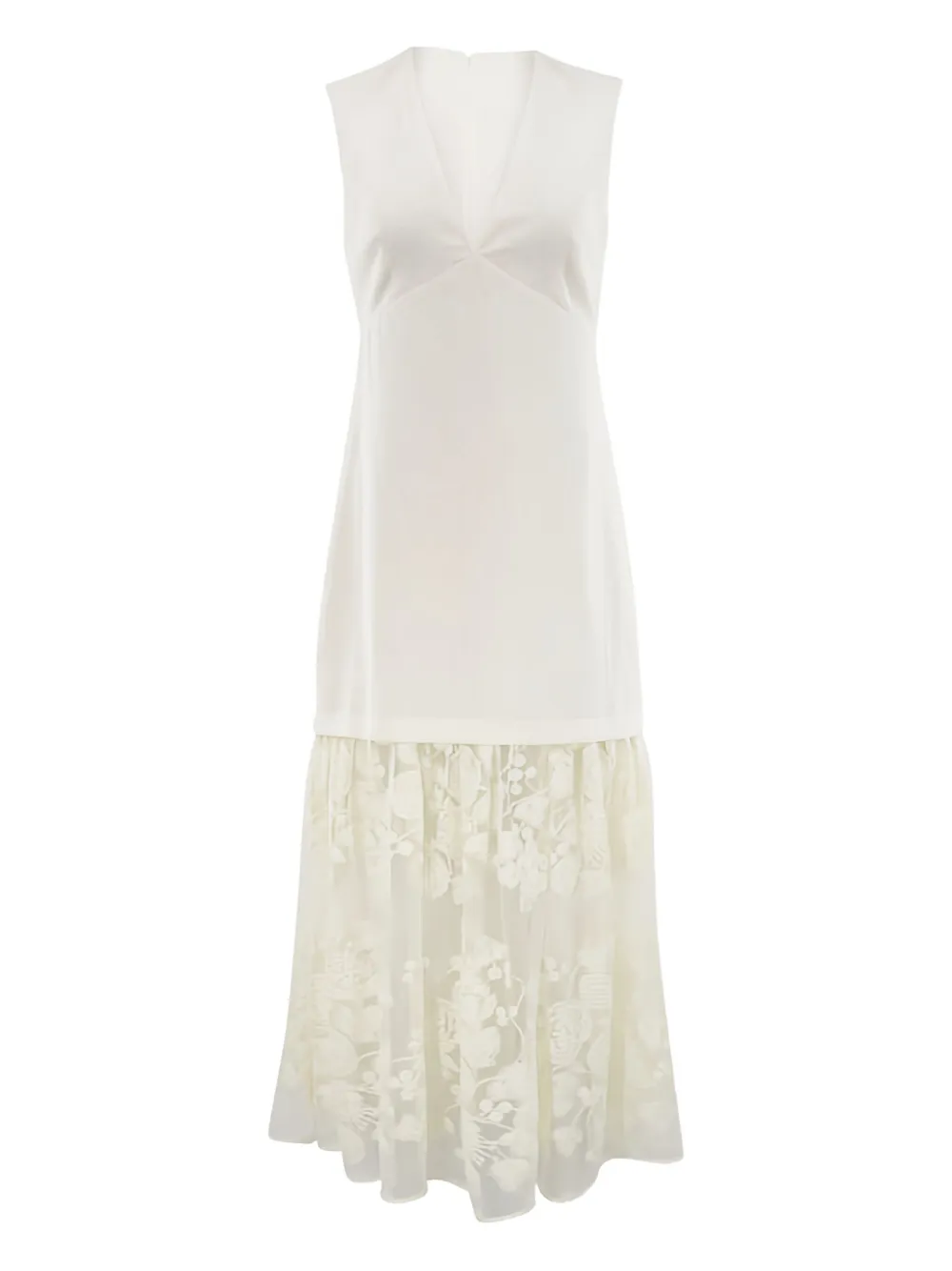 Sea Arielle lace-insert V-neck midi dress | Neutrals | Image 1