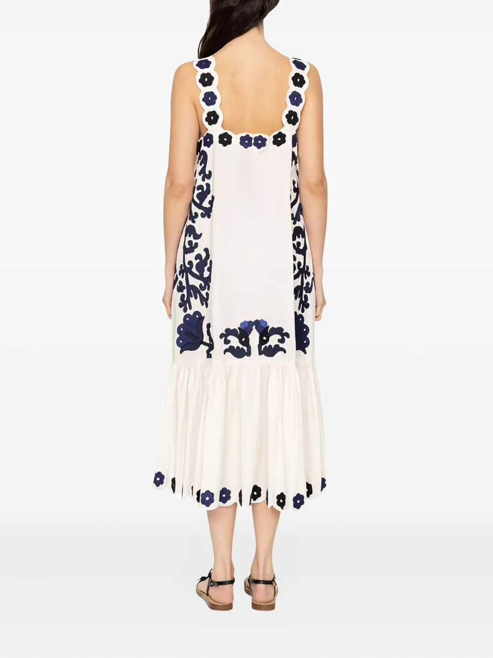 Sea Catrine midi-jurk met bloemenpatch Wit