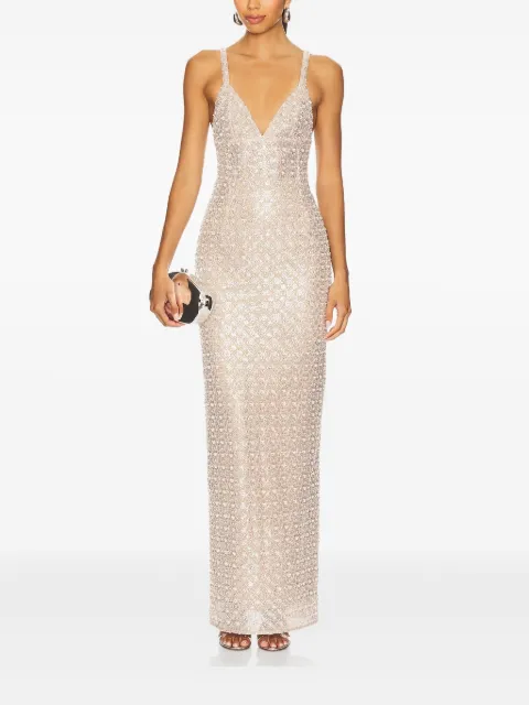 Bronx and Banco Allegra sequin-embellished maxi dress