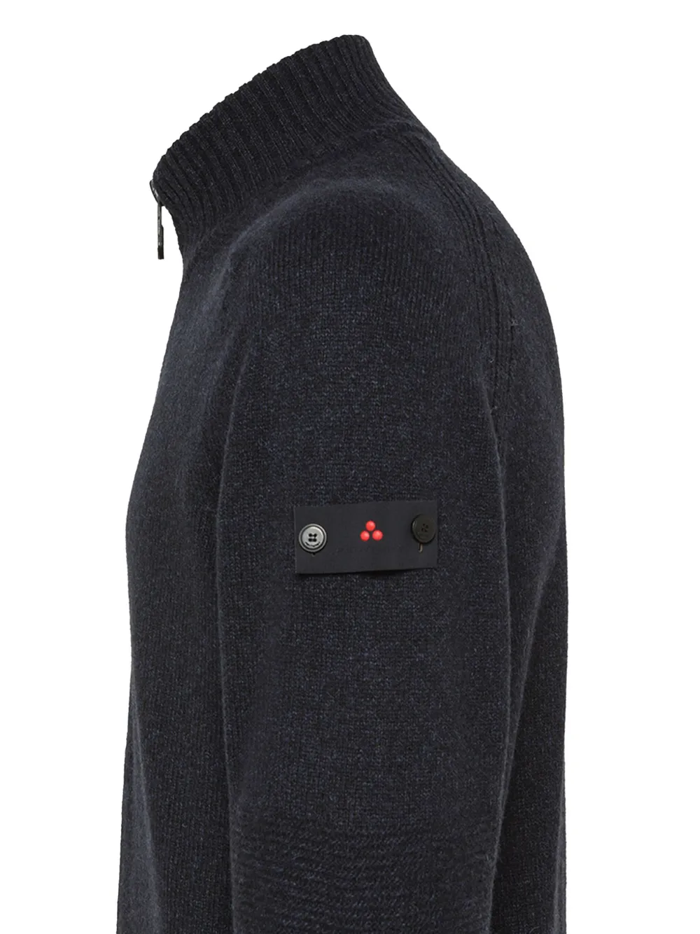 Peuterey ribbed zip-up cardigan Blauw