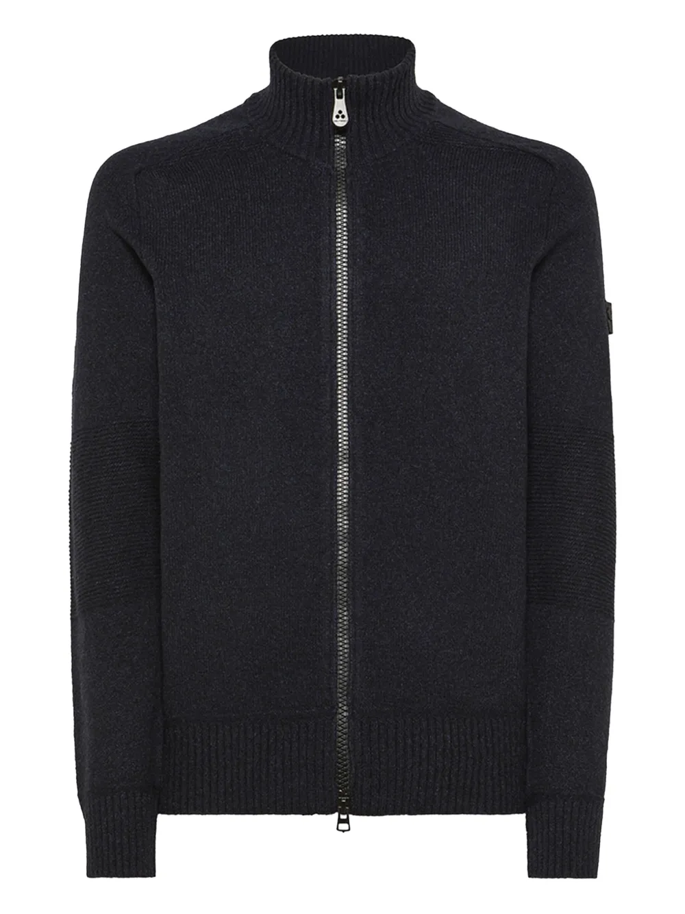 Peuterey ribbed zip-up cardigan Blauw