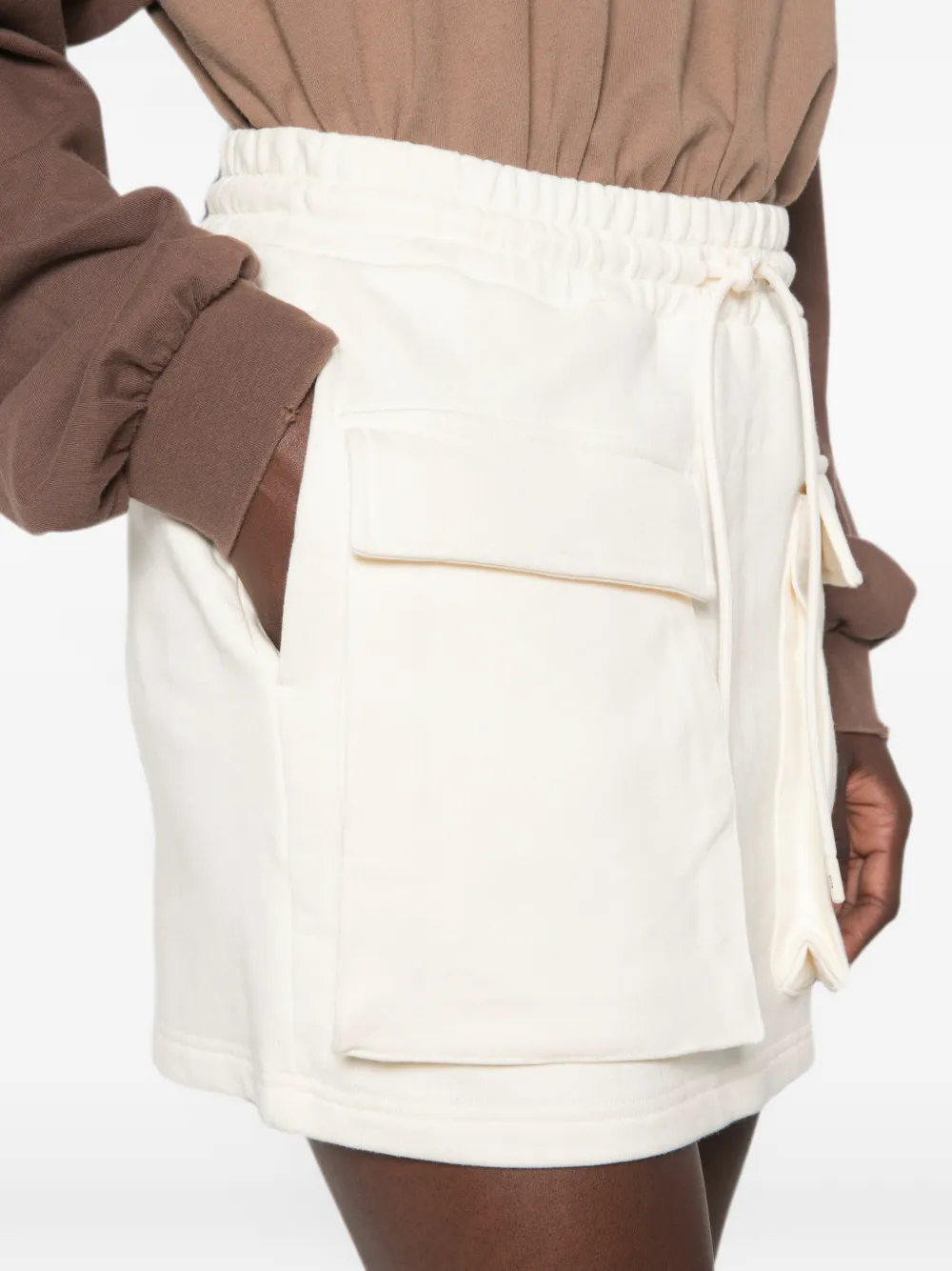 MSGM Mini-rok met trekkoord Beige