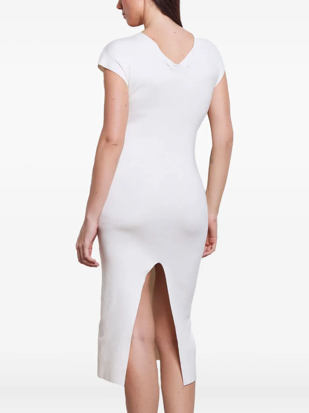 Akep Midi-jurk met veters Wit