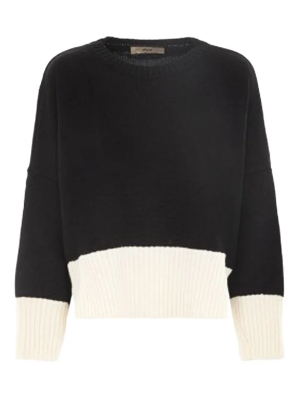 Akep colour-block sweater - ブラック Akep colour-block sweater - ブラック