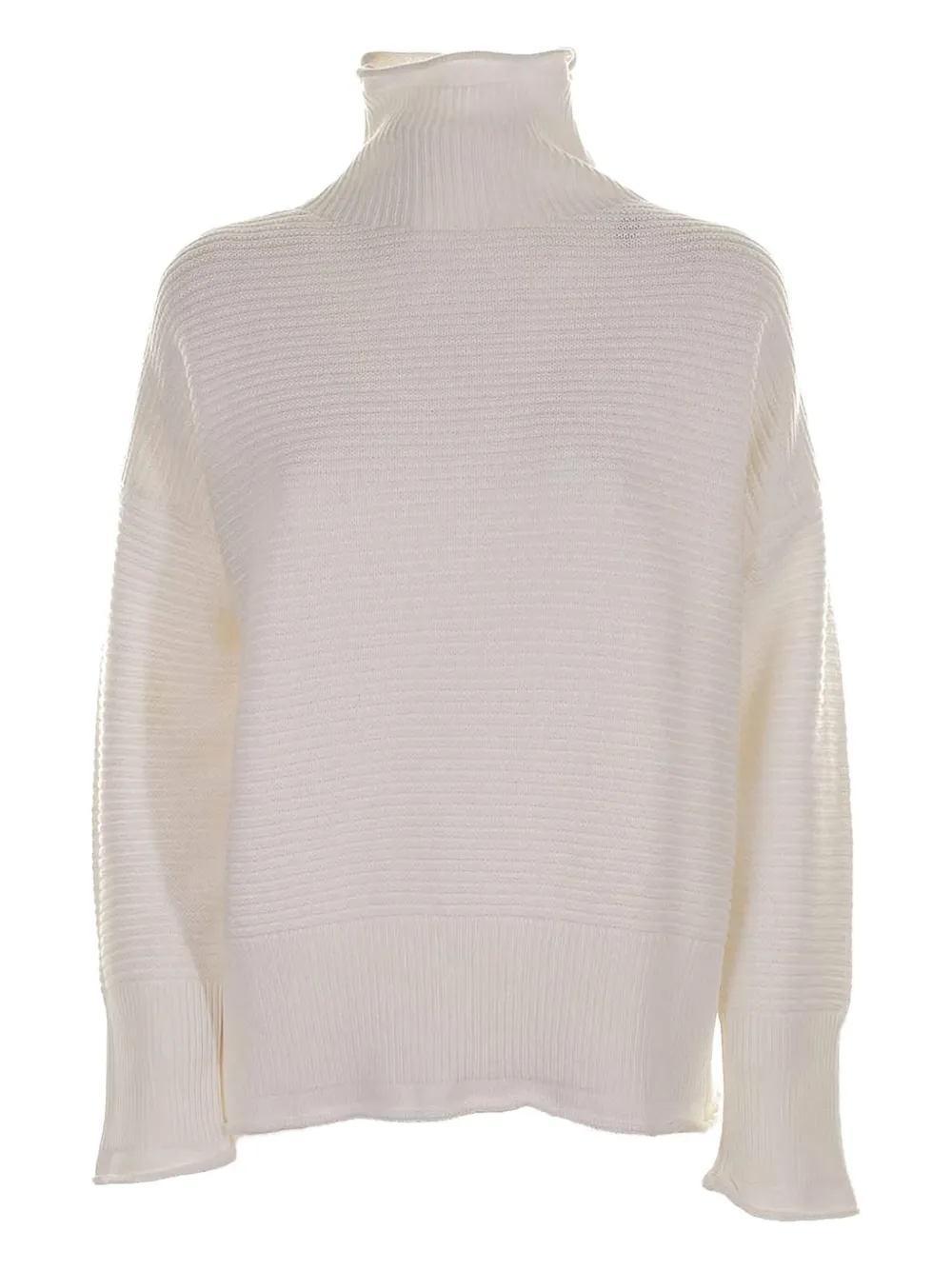 Eleventy turtleneck ribbed sweater Wit