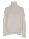 Eleventy turtleneck ribbed sweater - White
