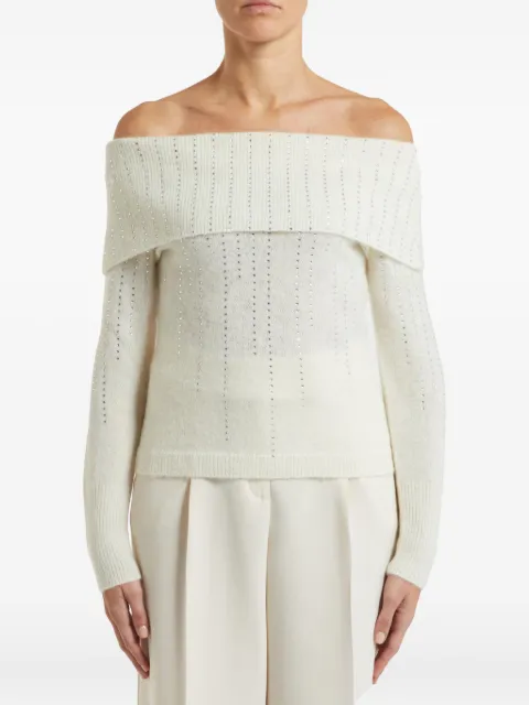 Pennyblack off-shoulder embellished sweater