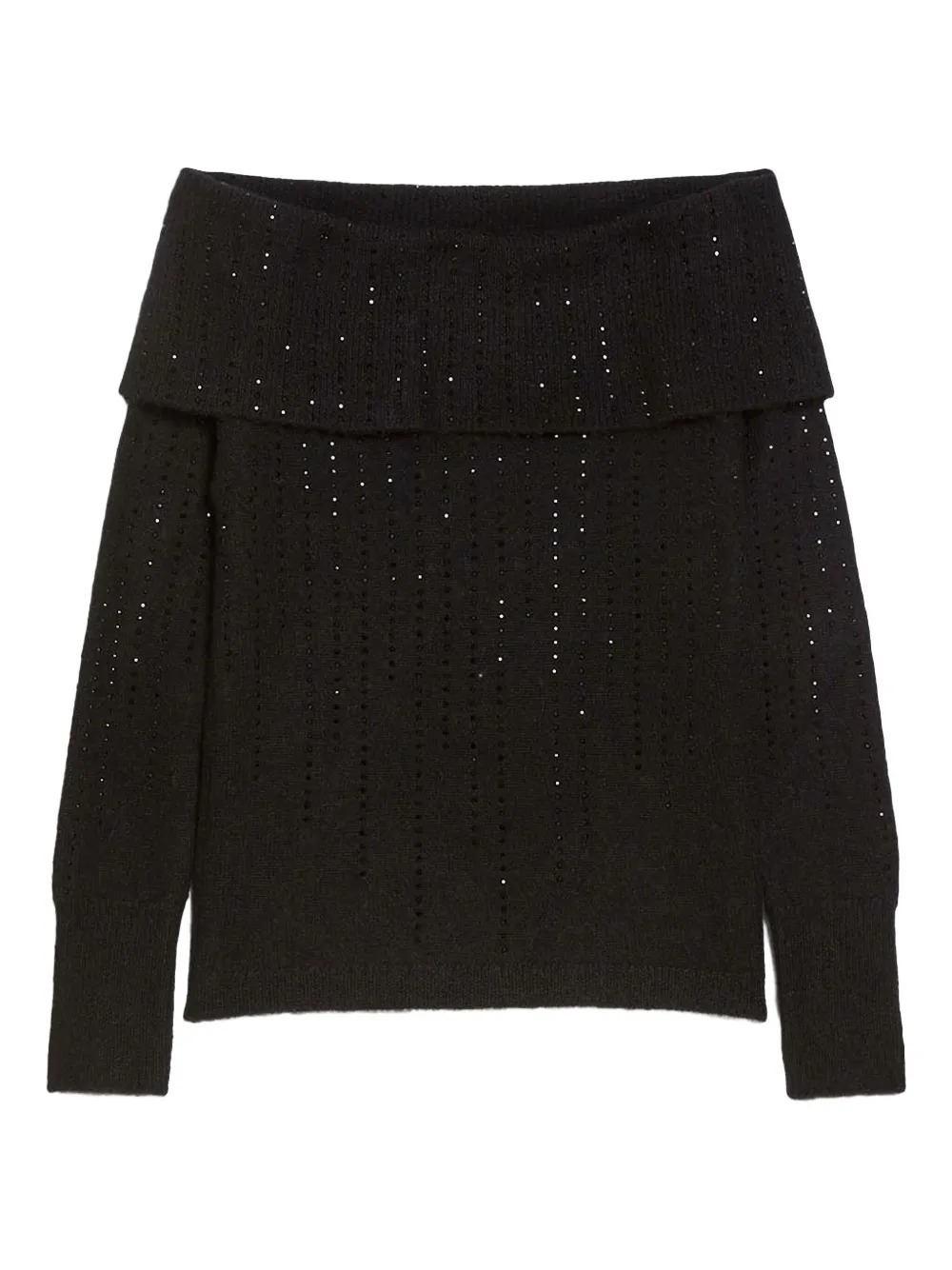Pennyblack off-shoulder sequin-embellished sweater | Black | Image 1