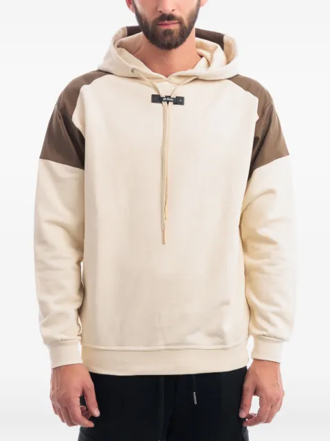 YES LONDON panelled hooded hoodie