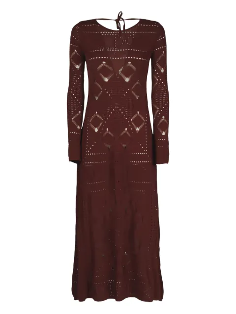Akep crochet-knit maxi dress