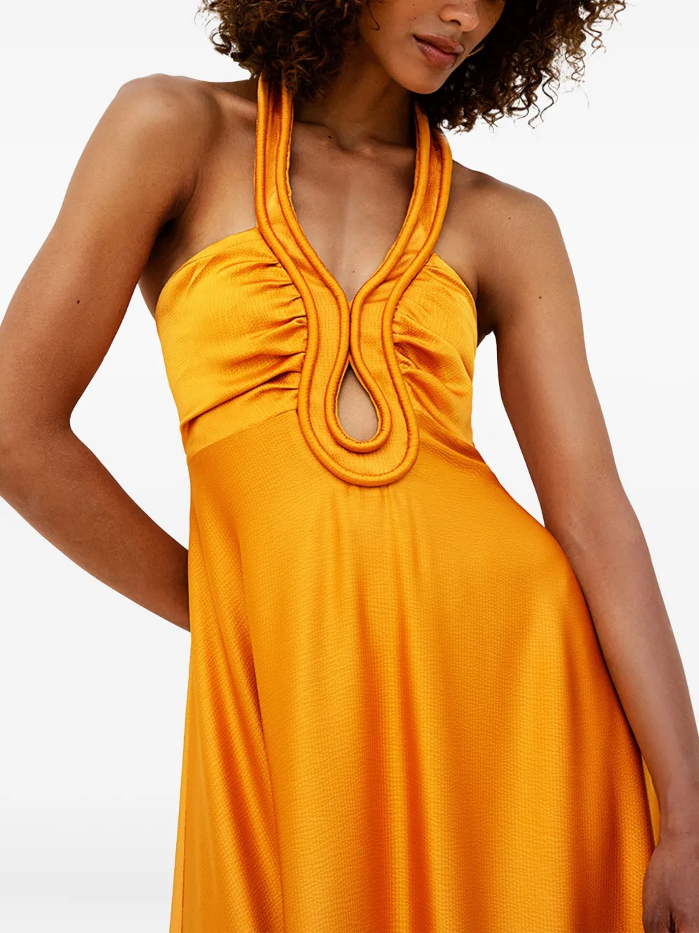 TWINSET Gedrapeerde maxi-jurk Oranje