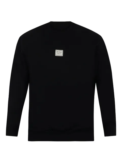 YES LONDON logo-patch crew-neck sweatshirt