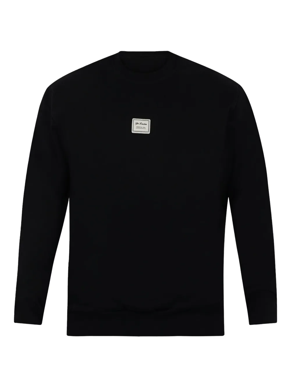 YES LONDON logo-patch crew-neck sweatshirt - Zwart