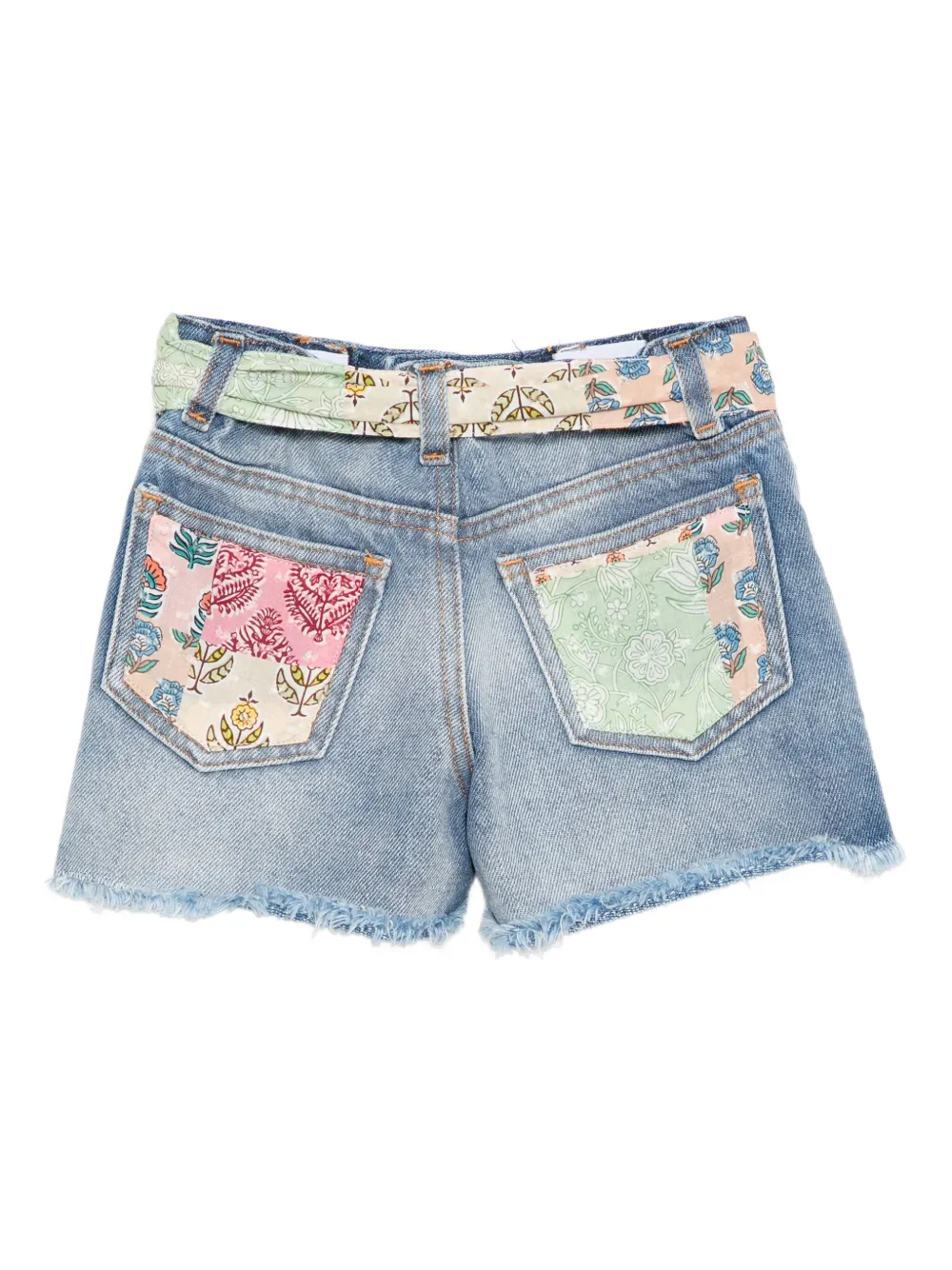 MC2 Saint Barth Kids logo-embroidered denim shorts | Girls Denim Shorts | Image 2