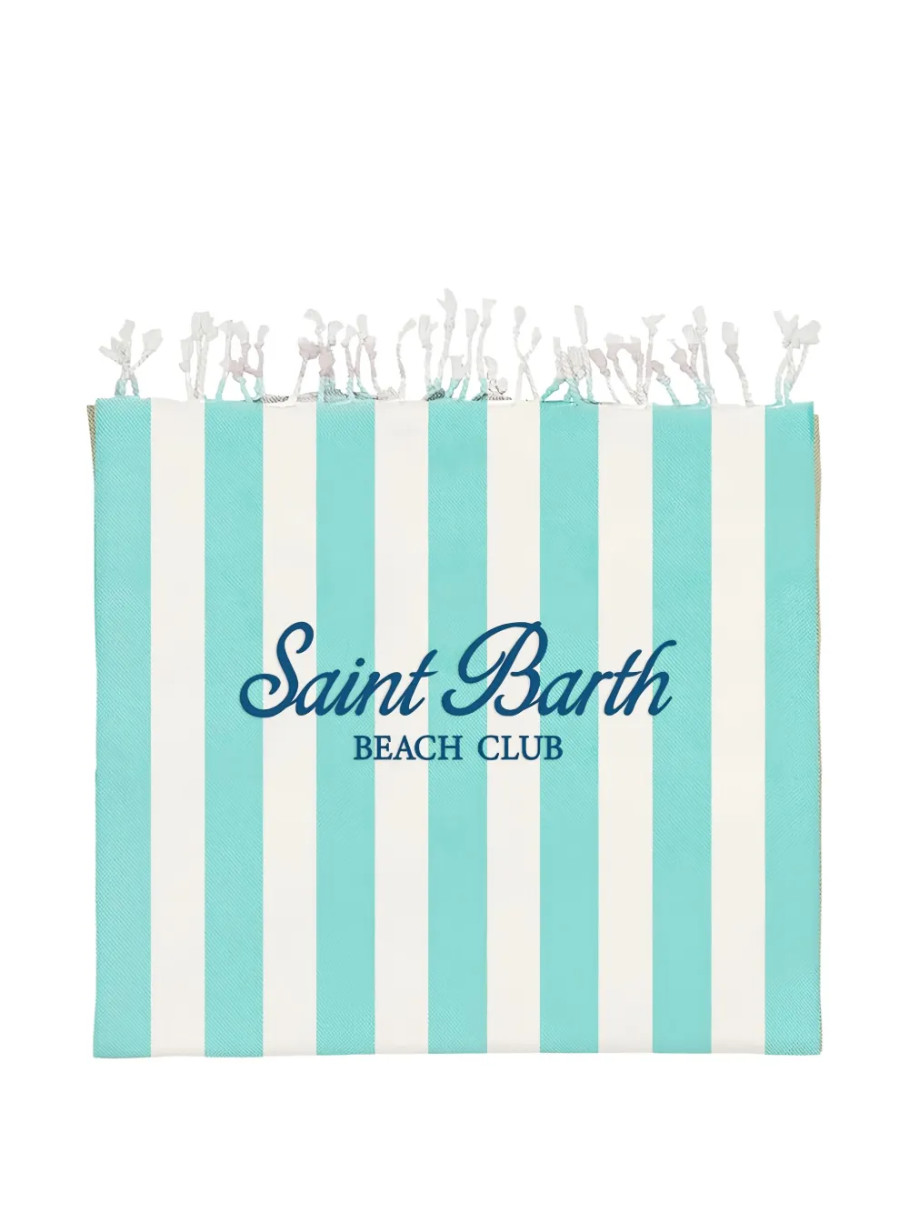 Mc2 Saint Barth Striped Beach Towel In Blue