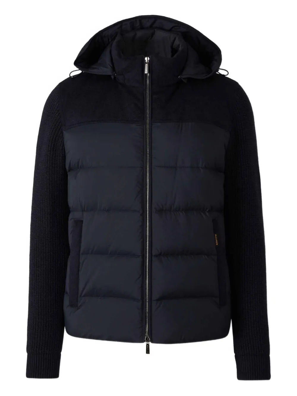 Moorer Allori quilted knitted-sleeve jacket | Blue | Image 1