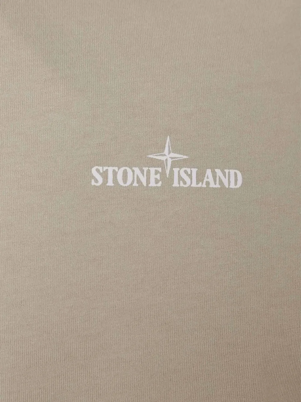 Stone Island logo-print circular-logo T-shirt Beige