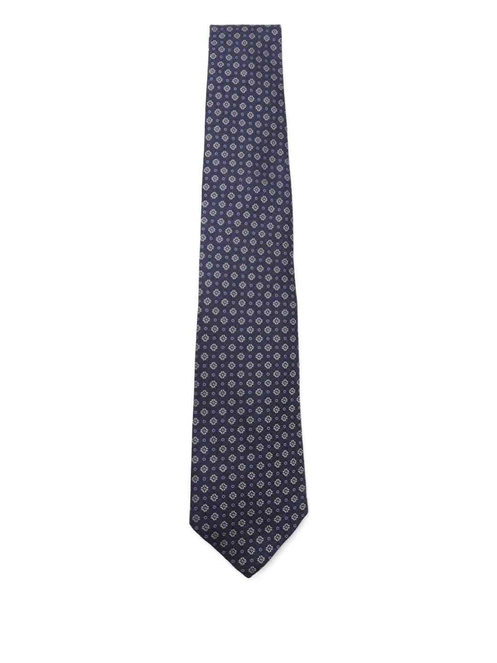 Canali Stropdas met geometrisch patroon Blauw