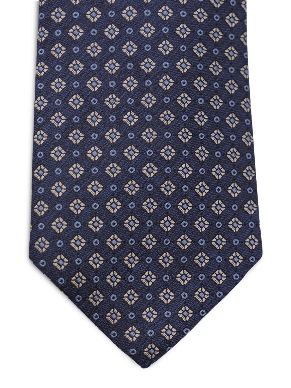 Canali Stropdas met geometrisch patroon Blauw