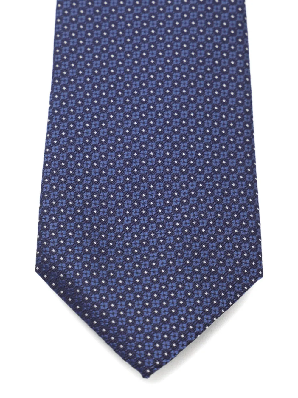 Canali Stropdas met geometrisch patroon Blauw